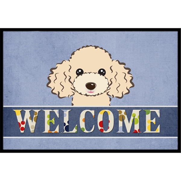Carolines Treasures Buff Poodle Welcome Indoor and Outdoor Mat- 18 x 27 in. BB1444MAT - main